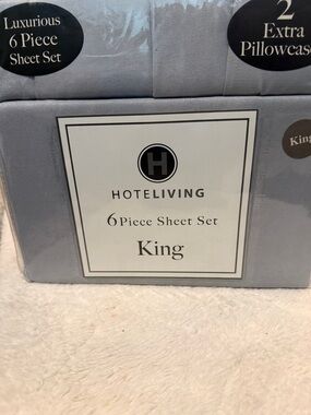 Hotel Collection King 6-Piece Sheet Set - Light Gray